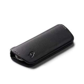 Bellroy Key Cover Plus Third Edition in black leather with sleek, smooth texture and compact design