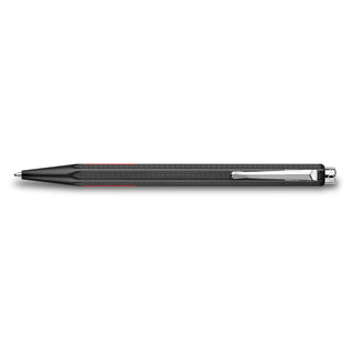 Caran d'Ache Ecridor™ Racing Ballpoint Pen with hexagonal black chrome body and textured guillochage pattern