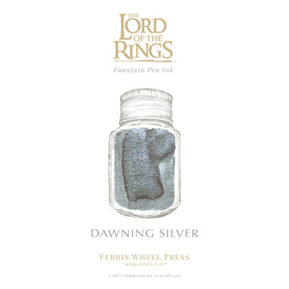 Warner Bros. The Lord of the Rings Dawning Silver Fountain Pen Inks - 10ml Bottled | Ferris Wheel Press