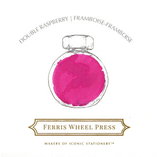 Double Raspberry | 85ml Ink | Ferris Wheel Press showing vibrant raspberry color swatch and elegant typography