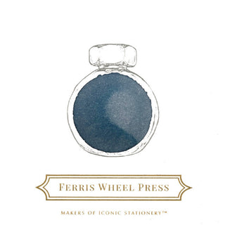 Storied Blue | 38ml Ink | Ferris Wheel Press, circular ink colour swatch