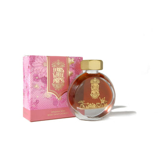 Spadina Rose | 38ml Ink | Ferris Wheel Press round glass bottle with gold cap and floral pink packaging