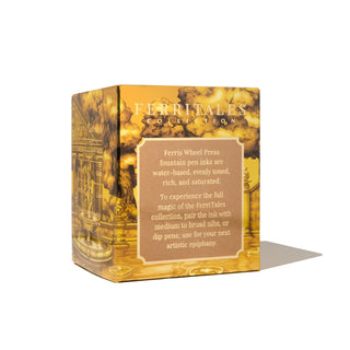 Age of Aurum Fountain Pen Inks - 20ml Bottled | Ferris Wheel Press packaging with vintage gold design
