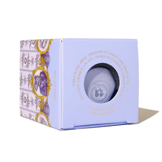 28ml Calligraphy Ink - Borrowed Blue | Ferris Wheel Press boxed packaging with ornate purple and gold detailing
