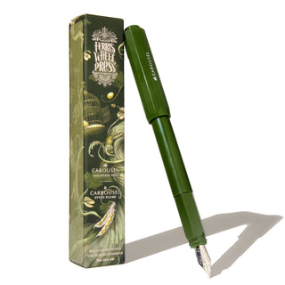 The Carousel Fountain Pen - Brilliant Beanstalk | Ferris Wheel Press in green with silver nib and decorative box