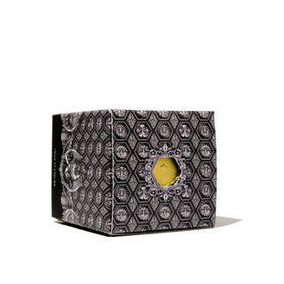 28ml Calligraphy Ink - Black Masquerade | Ferris Wheel Press decorative hexagonal patterned packaging box with gold detail