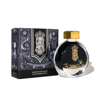 Bearrington Black | 38ml Ink | Ferris Wheel Press with round glass bottle and decorative black box packaging