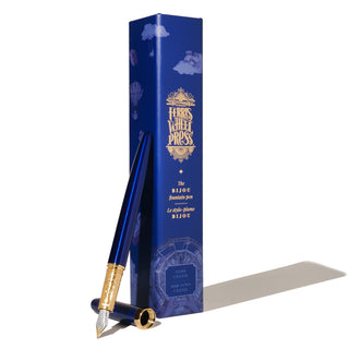 The Bijou Fountain Pen - Luna Celeste | Ferris Wheel Press with brass and sapphire lacquer finish