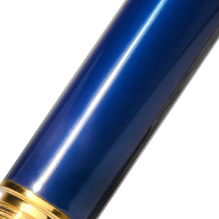 The Bijou Fountain Pen - Luna Celeste | Ferris Wheel Press showing sapphire lacquer brass body close-up