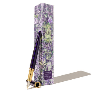 The Bijou Fountain Pen - Moonbeam Meadows | Ferris Wheel Press with deep purple lacquer and gold accents