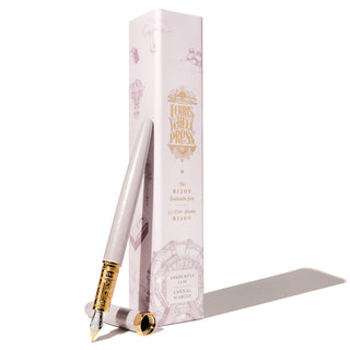 The Bijou Fountain Pen - Sandcastle Clay with brass nib and soft pastel finish by Ferris Wheel Press