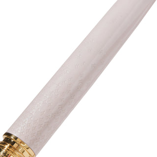 The Bijou Fountain Pen - Sandcastle Clay | Ferris Wheel Press with textured pale clay barrel and gold accents
