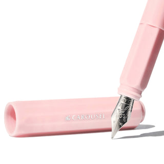 The Carousel Fountain Pen - Billowing Blush | Ferris Wheel Press with silver nib and soft pink body