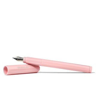 The Carousel Fountain Pen - Billowing Blush | Ferris Wheel Press with polished silver nib and smooth pink resin body