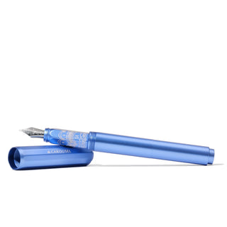2025 Limited Edition Aluminum Carousel Fountain Pen Blue Revelry with threaded cap by Ferris Wheel Press