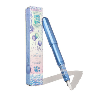 2025 Limited Edition Aluminum Carousel Fountain Pen Blue Revelry with metallic finish by Ferris Wheel Press