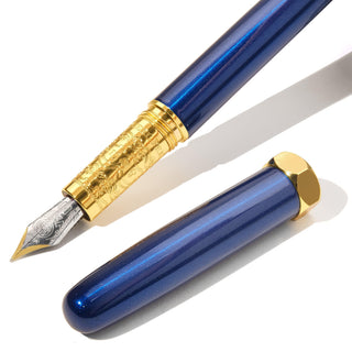 2025 Limited Edition | The Bijou Fountain Pen - Blue Revelry with engraved gold nib by Ferris Wheel Press