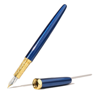 2025 Limited Edition | The Bijou Fountain Pen - Blue Revelry with brass grip by Ferris Wheel Press