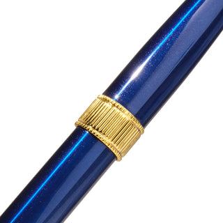 2025 Limited Edition The Joule Fountain Pen Blue Revelry by Ferris Wheel Press with gold-plated brass detail