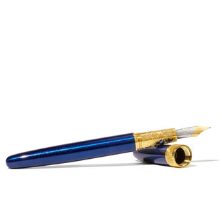2025 Limited Edition | The Joule Fountain Pen - Blue Revelry | Ferris Wheel Press with brass and gold accents