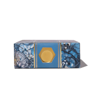 Bluebell Brushstrokes | 38ml Ink | Ferris Wheel Press in decorative blue floral packaging with gold detail