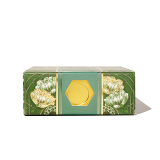 Book of Botany | 38ml Ink | Ferris Wheel Press green box with gold floral design and hexagon detail