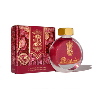 Cabernet on the Lake | 38ml Ink with deep red shimmer in round bottle by Ferris Wheel Press