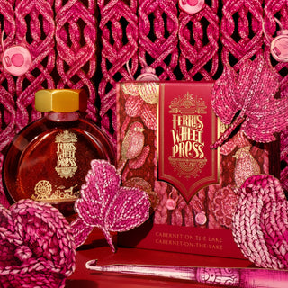 Cabernet on the Lake | 38ml Ink | Ferris Wheel Press with shimmering bottle and textured knit decor