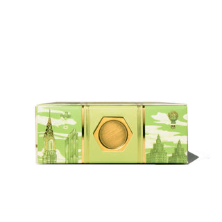 Central Park Greens | 38ml Ink | Ferris Wheel Press with green vintage cityscape and gold hexagonal lid details