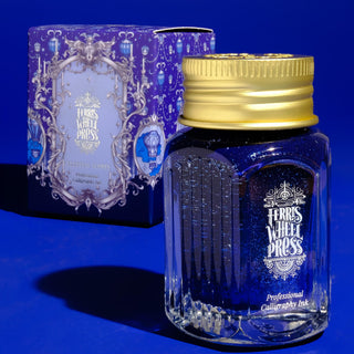 28ml Calligraphy Ink - Celestial Soiree | Ferris Wheel Press in glass bottle with gold lid and decorative box