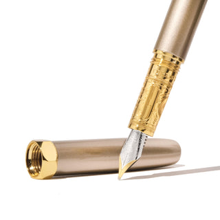 The Bijou Fountain Pen - Captain Earl Greyson | Ferris Wheel Press with engraved gold nib and brass body
