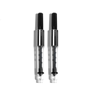 The Carousel Fountain Pen Converter Set | Ferris Wheel Press transparent converter with black and silver accents side by side