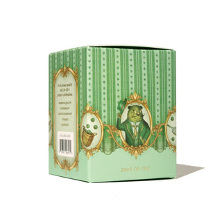 Packaging box of 28ml Calligraphy Ink - Courtly Clover | Ferris Wheel Press with vintage frog illustration