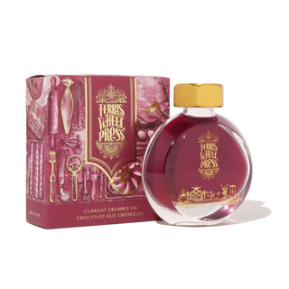 Currant Crumble Pie | 38ml Ink | Ferris Wheel Press with deep red ink in round glass bottle and decorative box