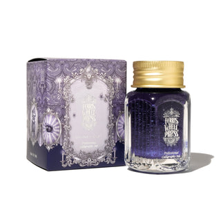 28ml Calligraphy Ink - Divine Violet | Ferris Wheel Press with ornate purple packaging and gold cap
