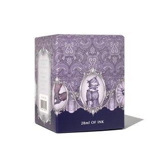 Packaging box with intricate violet design for 28ml Calligraphy Ink - Divine Violet | Ferris Wheel Press