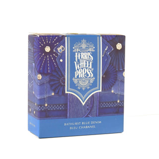Bathurst Blue Denim | 38ml Ink | Ferris Wheel Press, illustrated retail box