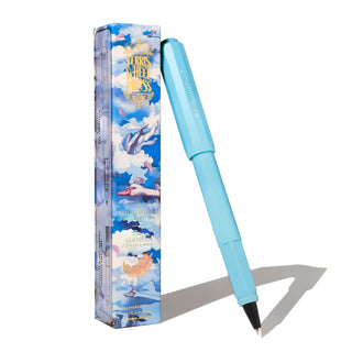 The Roundabout Rollerball Pen | Ferris Wheel Press in bright blue with matching cap and fine tip