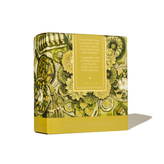 Festival Grove | 38ml Ink | Ferris Wheel Press box with intricate green and yellow floral design packaging