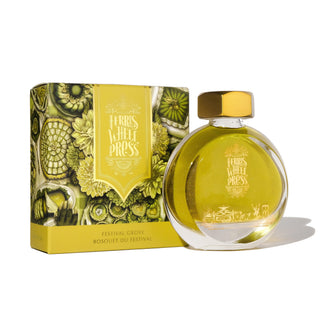 Festival Grove | 38ml Ink | Ferris Wheel Press round glass bottle with green-yellow label and matching box