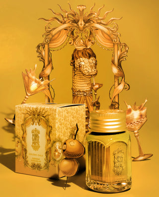 28ml Calligraphy Ink - Golden Gala | Ferris Wheel Press with ornate decorative packaging and vintage-style glass bottle