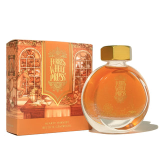 Hearty Harvest | 38ml Ink | Ferris Wheel Press in round glass bottle with gold cap and autumn-themed packaging