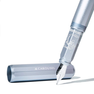Limited Edition | Harlequin Dream Fountain Pen | Ferris Wheel Press in silver with detailed nib and cap design