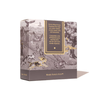 Highland Smoke | 38ml Ink | Ferris Wheel Press box with detailed nature-inspired illustrations and gold accents