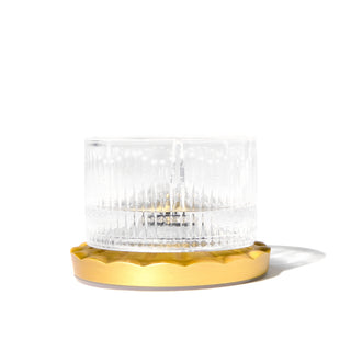 The Carousel Inkwell™ - Modern Antiques Polished Edition glass inkwell with gold base by Ferris Wheel Press