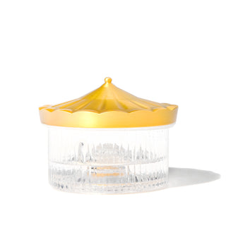The Carousel Inkwell™ - Modern Antiques Polished Edition | Ferris Wheel Press with yellow polished lid and clear glass base