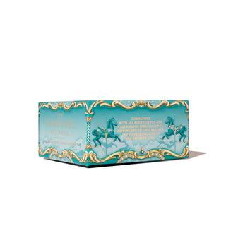 The Carousel Inkwell™ - Modern Antiques Polished Edition by Ferris Wheel Press teal decorative box detail