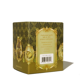 Packaging box with vintage green and gold design for 28ml Calligraphy Ink - Juniper Moss by Ferris Wheel Press