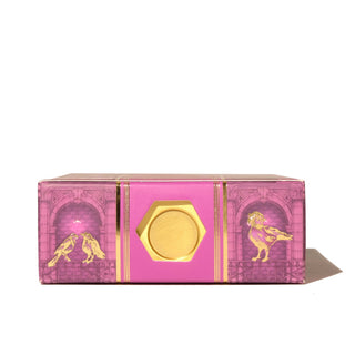 Lights on Broadway | 38ml Ink | Ferris Wheel Press box side with gold animal illustrations and hex lid