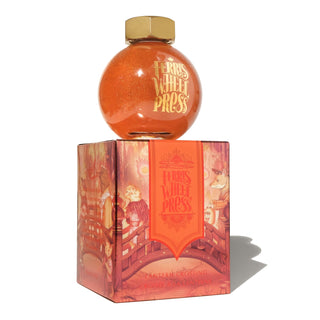 Lantern Crossing | 85ml Ink | Ferris Wheel Press orange ink bottle with gold cap on decorative box packaging